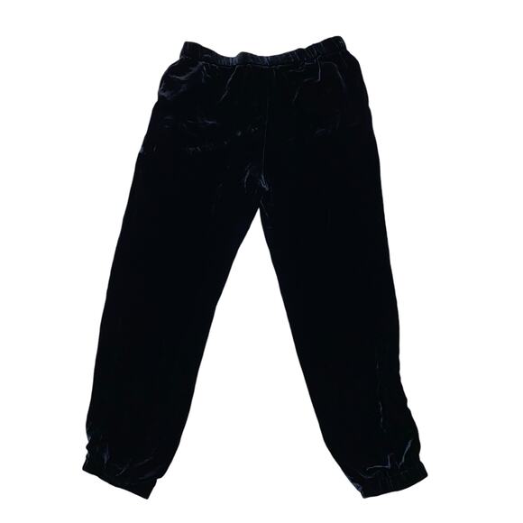 Eileen Fisher Slouchy Velvet Silk Ankle Jogger Pants Size Small - Picture 1 of 7